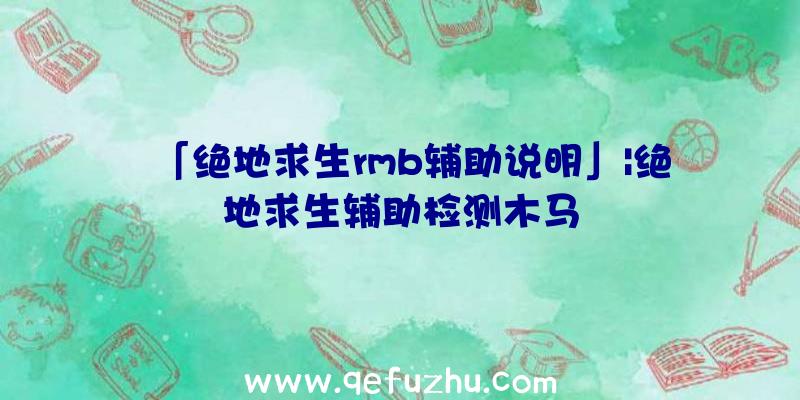 「绝地求生rmb辅助说明」|绝地求生辅助检测木马